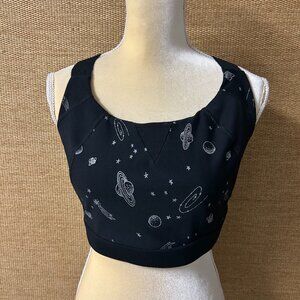 Torrid Active Sports Bra Womens 2X Black White Cosmic Pattern